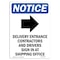 Signmission OSHA Sign, 24" H, 18" W, Aluminum, Delivery Entrance Sign With Symbol, Portrait, 1824-V-10970 OS-NS-A-1824-V-10970 - alternate 1